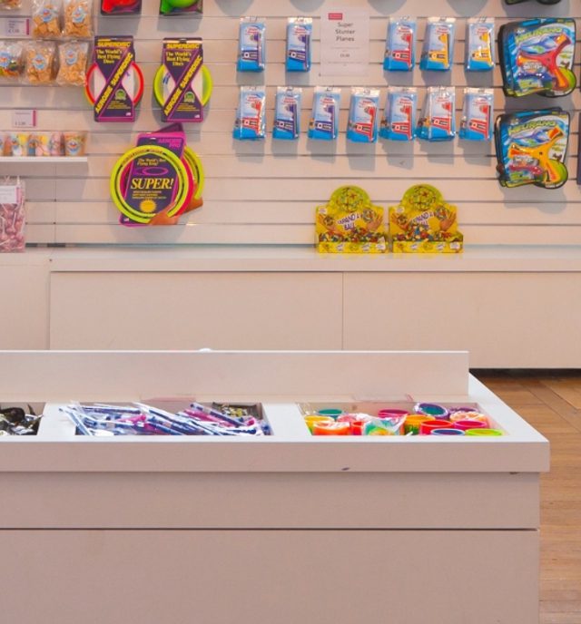 Man in wheelchair browsing a shop